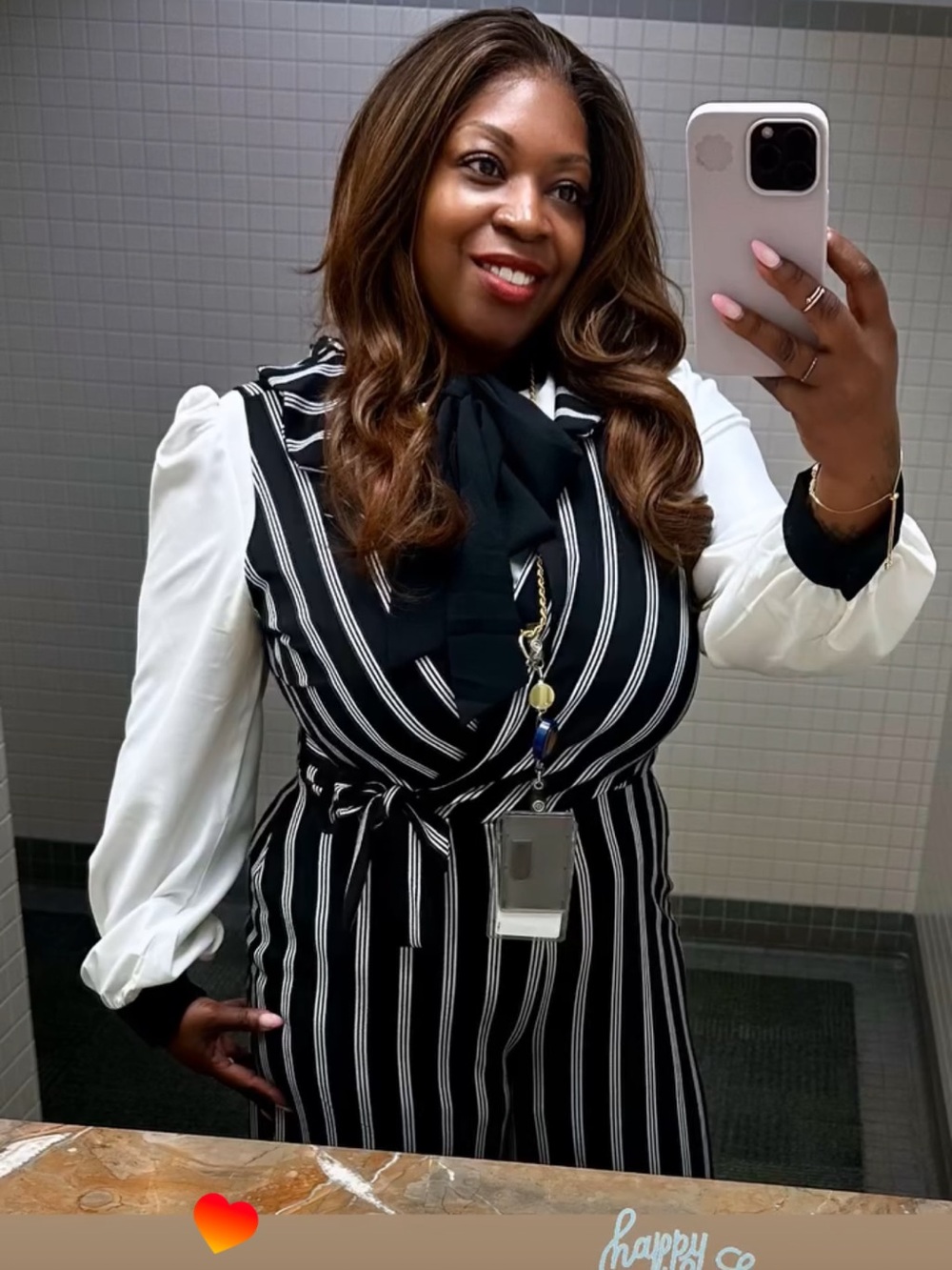 Fashion Nova Black & White Striped Jumpsuit 🐦‍⬛